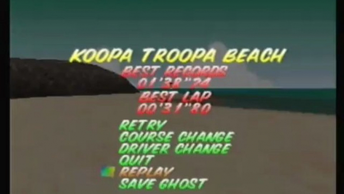 MK64 Koopa Troopa Beach 3lap - 1:38.74 (1:22.12)