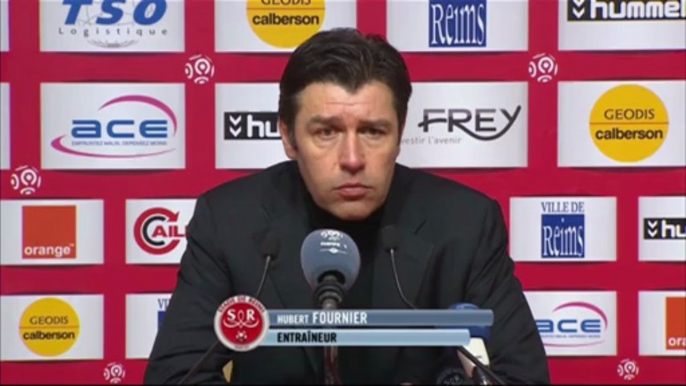 Conférence de presse Stade de Reims - Stade Rennais FC : Hubert FOURNIER (SdR) - Frédéric  ANTONETTI (SRFC) - saison 2012/2013