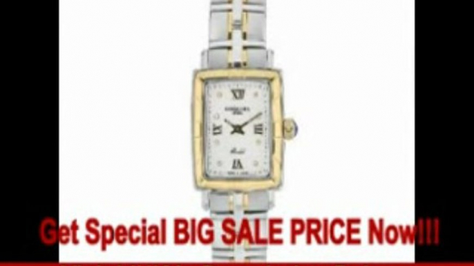 [BEST BUY] Raymond Weil Women's 9740-STG-00995 Parsifal Diamond Accented 18k Gold-Plated and Stainless Steel Watch