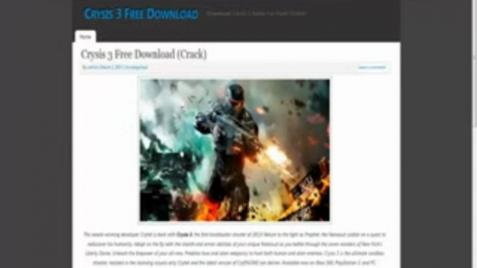 Crysis 3 ¬ Keygen Crack + Torrent FREE DOWNLOAD ~ KEYGEN GENERATEUR DE CODE