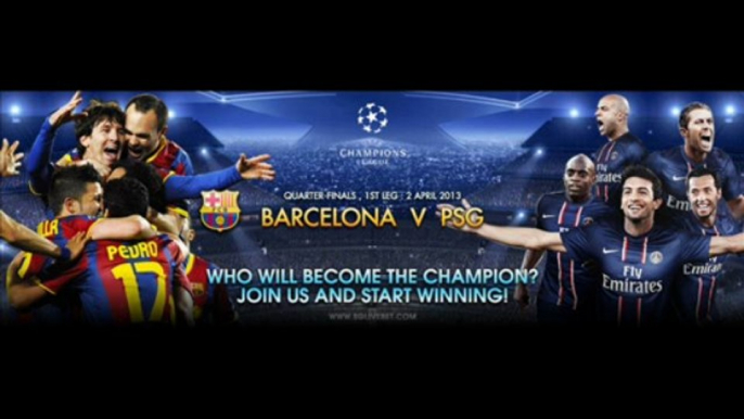 Football Match Between Barcelona vs Paris Saint-Germain