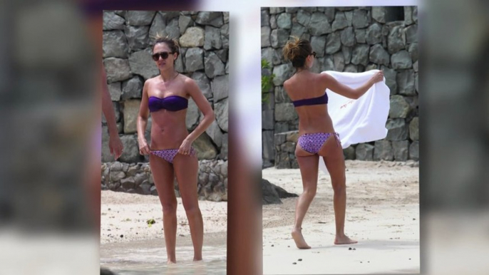 Bikini-Clad Jessica Alba Looks a Bit Sunburnt in St. Barts