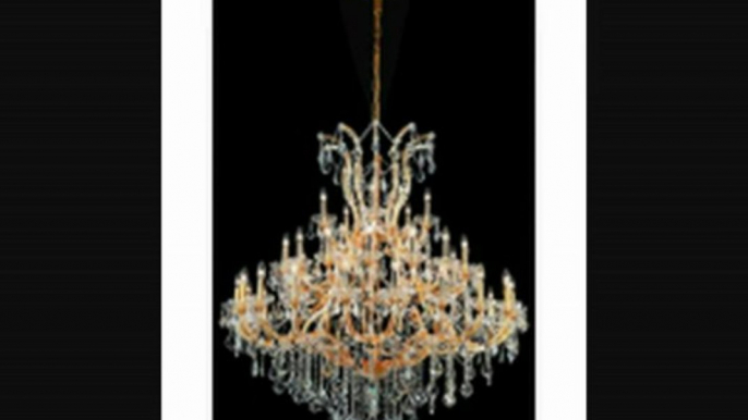 Elegant Lighting 2800g52gsa Maria Theresa 41 Light Large Foyer Chandelier In Gold With (clear) Spectra Swarovski Crystal