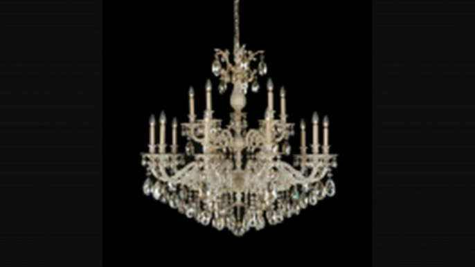 Schonbek 568584a Milano 15 Light Two Tier Chandelier In Royal Pewter With Swarovski Spectra Clear Crystal