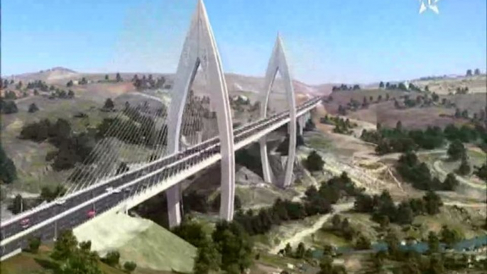 Maroc : Construction d'un pont haubané sur le Bouregreg