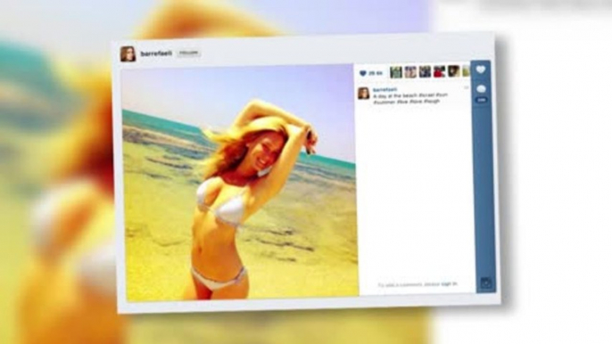 Bar Refaeli Shows Off Her Toned Body in a Frilly Bikini