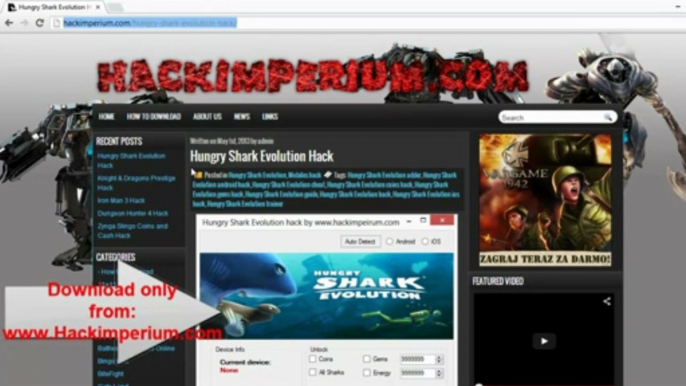 Hungry Shark Evolution Hack Cheat Android iOS free download 2013