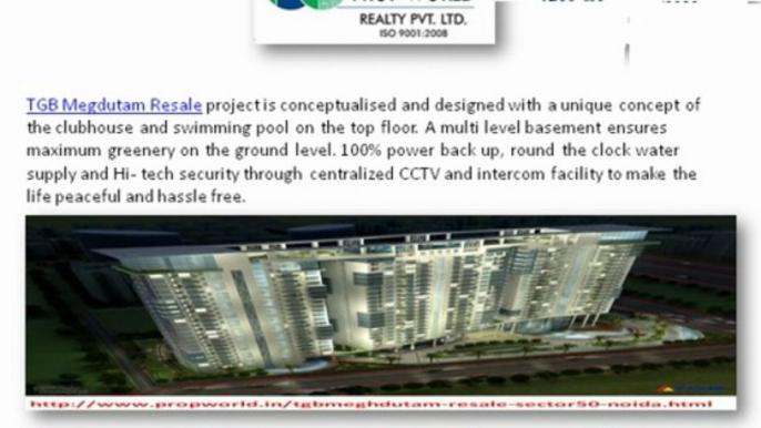 TGB Meghdutam Noida TGB Meghdutam Resale 9910006454 Ready to Move Apartments TGB Meghdutam Sector 50