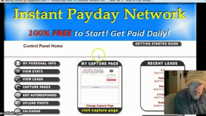 My Cash Freebies/Instant payday Review video and 05/07/13 income proof