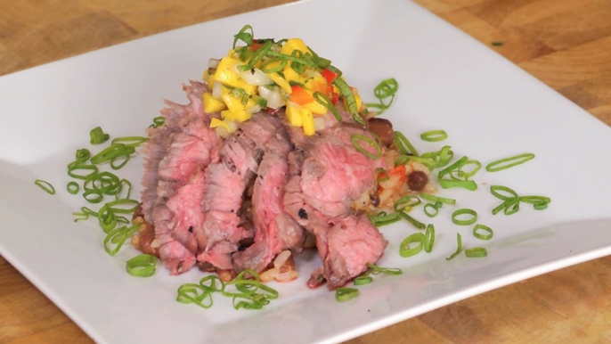 How to make grilled skirt steak with mango salsa