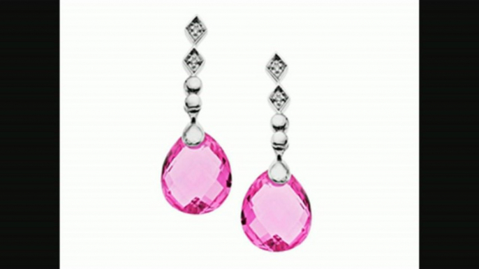 9 34 Ct Rose Mystic Topaz Drop Earrings With Diamonds In Sterling Silver From Jewelry.com Review