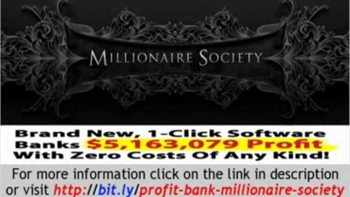 Profit Bank By Millionaire Society - 70% Frontend Commission! | Profit Bank By Millionaire Society - 70% Frontend Commission!