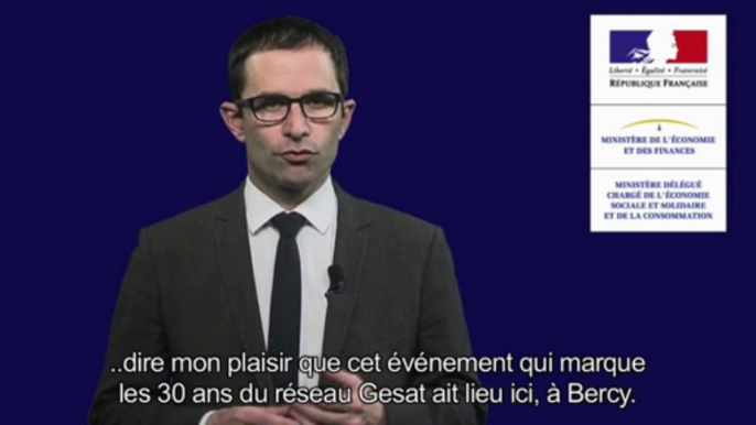 Message de Benoit Hamon délivré aux acteurs de l'ESS en ouverture du Colloque du Réseau-Gesat