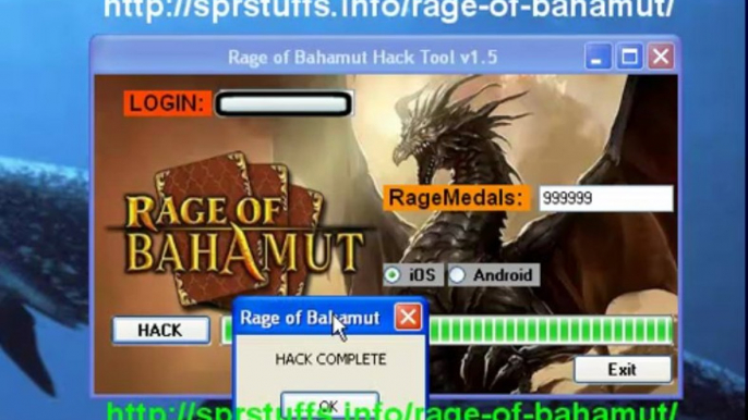 Rage Of Bahamut Hack Tool / Cheats / Pirater for iOS - iPhone, iPad, iPod and Android