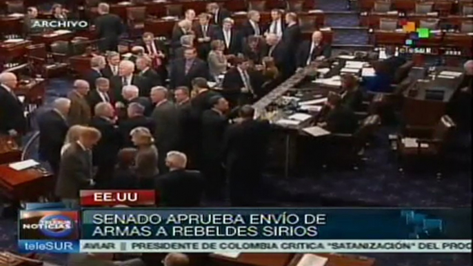 Senado de EE.UU. aprueba envío de armas a rebeldes sirios