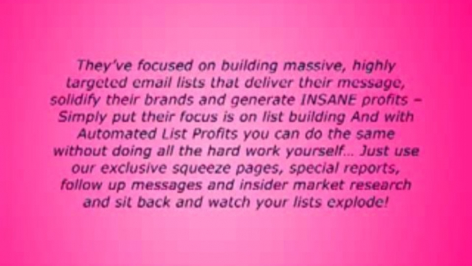 Automated List Profits | Responsive Mailing Lists On Autopilot | Automated List Profits | Responsive Mailing Lists On Autopilot