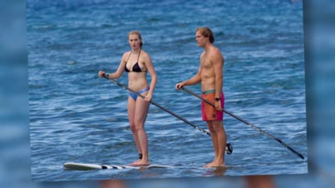 Bikini-Clad Ireland Balwin Paddle Boards With Boyfriend Slater Trout in Hawaii