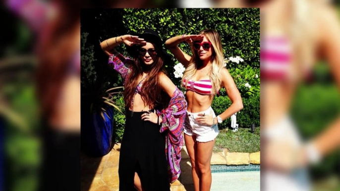 Vanessa Hudgens and Ashley Tisdale Pose in Bikini Tops at a BBQ