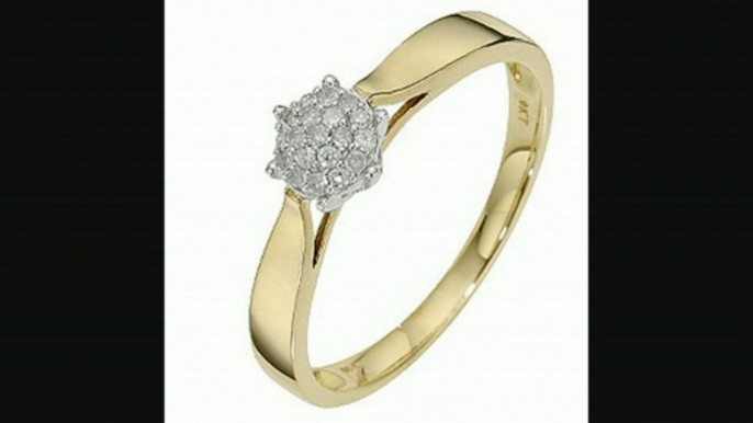 9ct Yellow Gold Diamond Cluster Ring Review