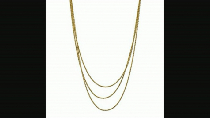 9ct Yellow Gold Three Row Necklace Review