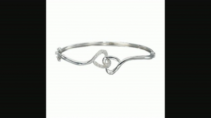 9ct White Gold Heart Diamond Bangle Review