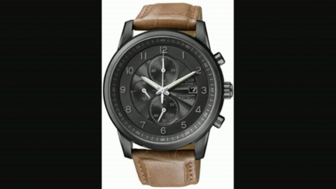 Citizen Ecodrive Chronograph Leather Mens Watch Ca033504e