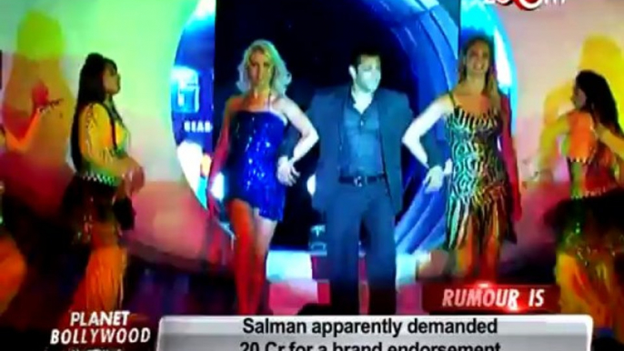 Salman apparently demanded 20Cr for a brand endorsement