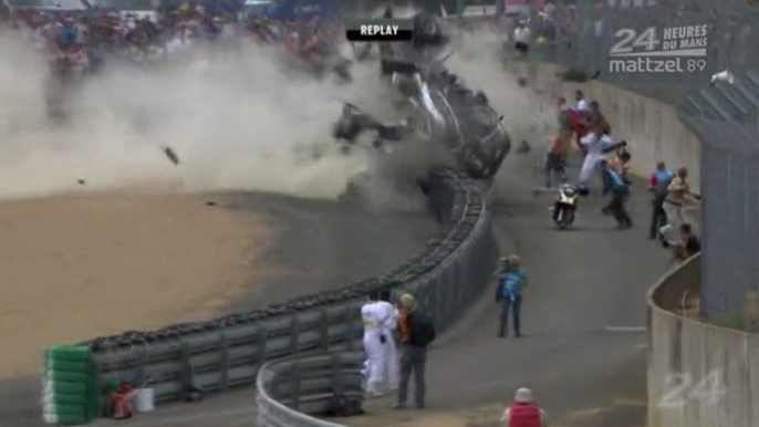 24H Hours Mans 2011 Race Massive Crash Flip Mcnish