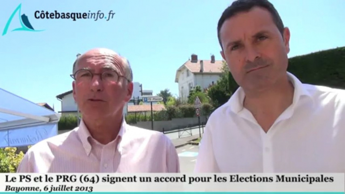 [PYRENEES ATLANTIQUES]PS et PRG signent un accord pour les Municipales (6 juillet 2013)