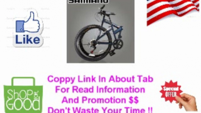 [CHEAP PRICE] New 26" Folding Mountain Bike Foldable Bicycle 6 SP Speed Shimano, Navy Blue Color [USA SALE]