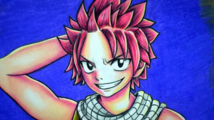 CÓMO DIBUJAR A NATSU DE FAIRY TAIL / DIBUJAR Y PINTAR A NATSU