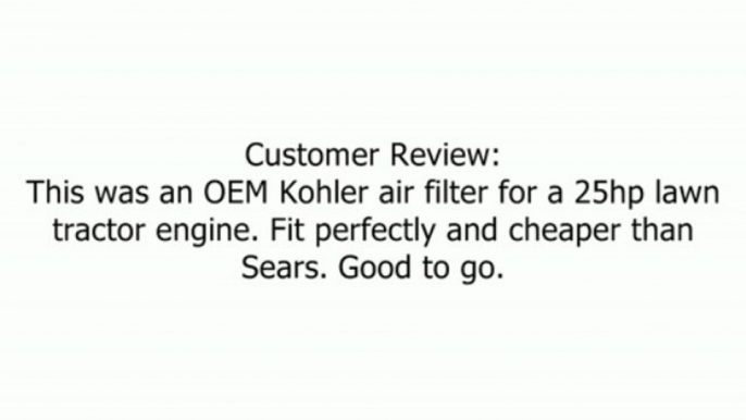 KOHLER 47 883 03-S1 Engine Air Filter With Pre-Cleaner Kit For K361, CH18, CH20, CH25 And CV17 - CV22 Review