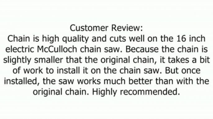 Oregon 16-Inch Semi Chisel Chain Saw Chain Fits McCulloch S54 Review