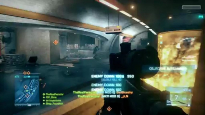 Battlefield 3 Gameplay - Battlefield 3 Montage Inbound ? (BF3 Sniping Clip)