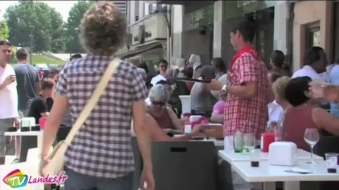 Inauguration de la place de la fontaine d'eau chaude à Dax