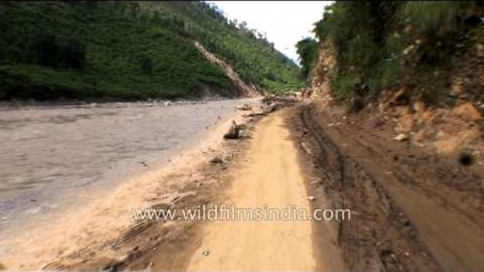 Uttarakhand drive-through after the floods, on damaged roads