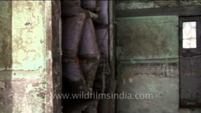 Remaining walls of a damaged house: Uttarakhand floods