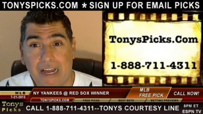 MLB Odds Boston Red Sox vs. New York Yankees Pick Prediction Preview 7-21-2013