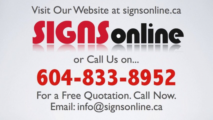 reception signs vancouver - 604-833-8952 - reception signs vancouver