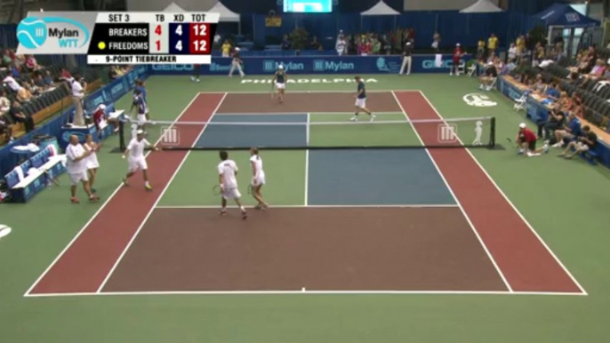 World TeamTennis Highlights: Orange County Breakers vs Philadelphia Freedoms July 19, 2013