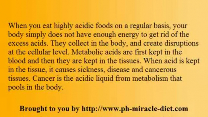 The Alkaline Diet & Cancer