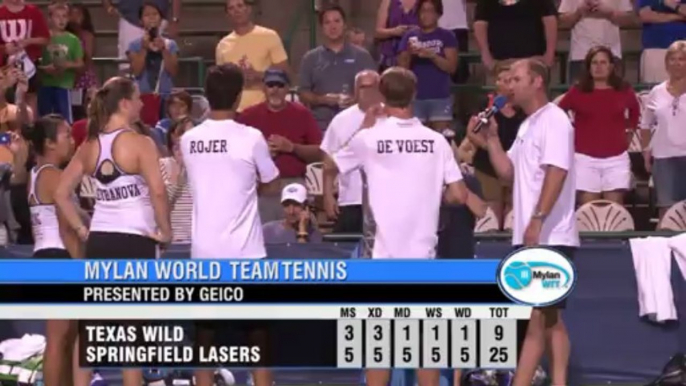 World TeamTennis Highlights: Texas Wild vs Springfield Lasers July 25, 2013