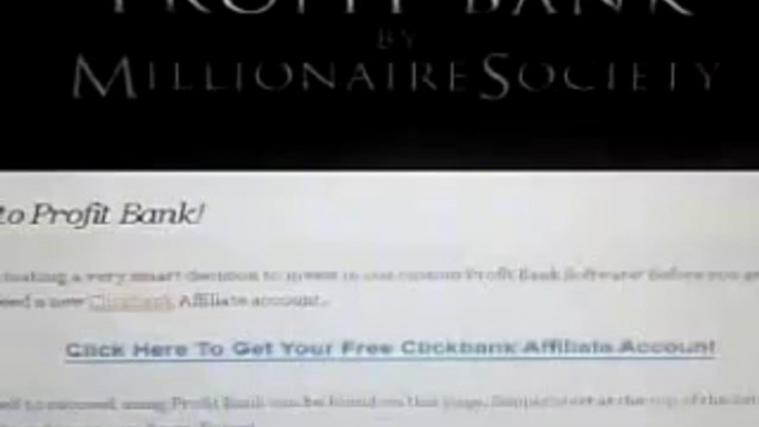 GET RICH! PROFIT BANK BY MILLIONAIRE SOCIETY! easiest way to make money online