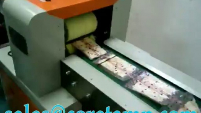 Dishcloth packaging machine, Napkin packaging machine【coretamp packaging】