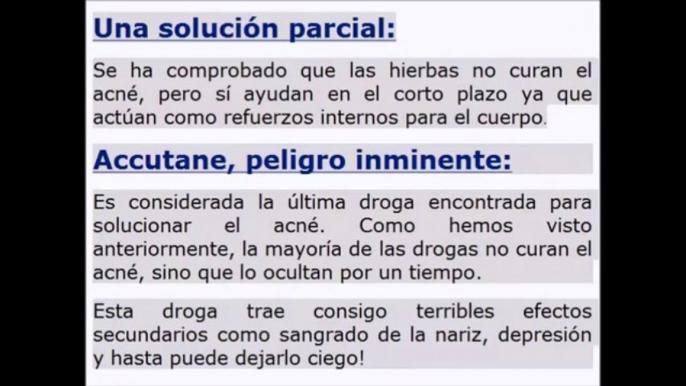 Como eliminar el acne - Milagro para el acne