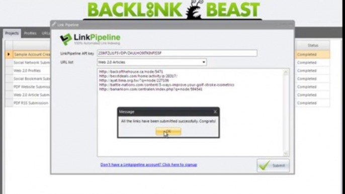 Backlink Beast & Link Pipeline Integration