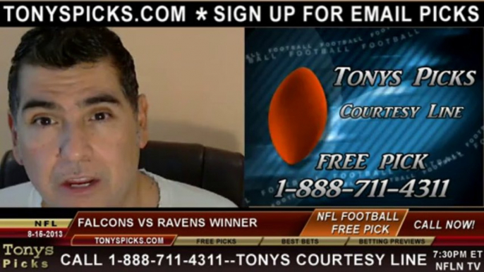 Baltimore Ravens vs. Atlanta Falcons Pick Prediction NFL Pro Football Odds Preview 8-15-2013