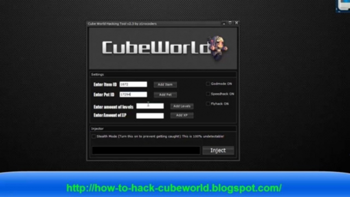 Cube World Level _ XP _ Items Hack Godmode _ Speedhack _ Flyhack Download 2013