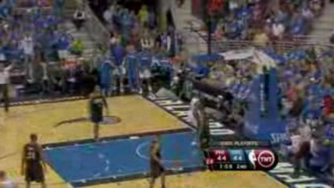 NBA Dwight Howard gets open inside and throws it down during