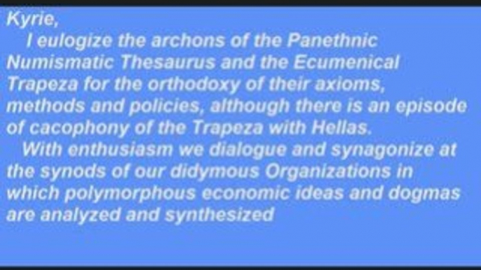 Universal hellinic language-speech of Xanophon Zolotas 1957